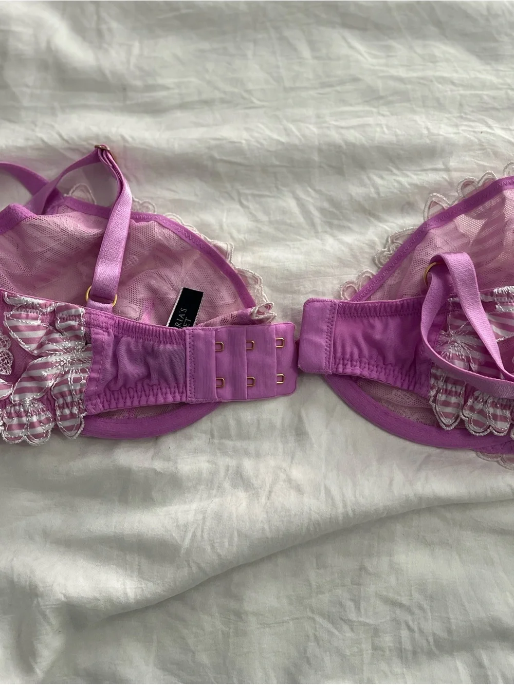Victoria's Secret Pink Sheer Embroidered Underwire Bra